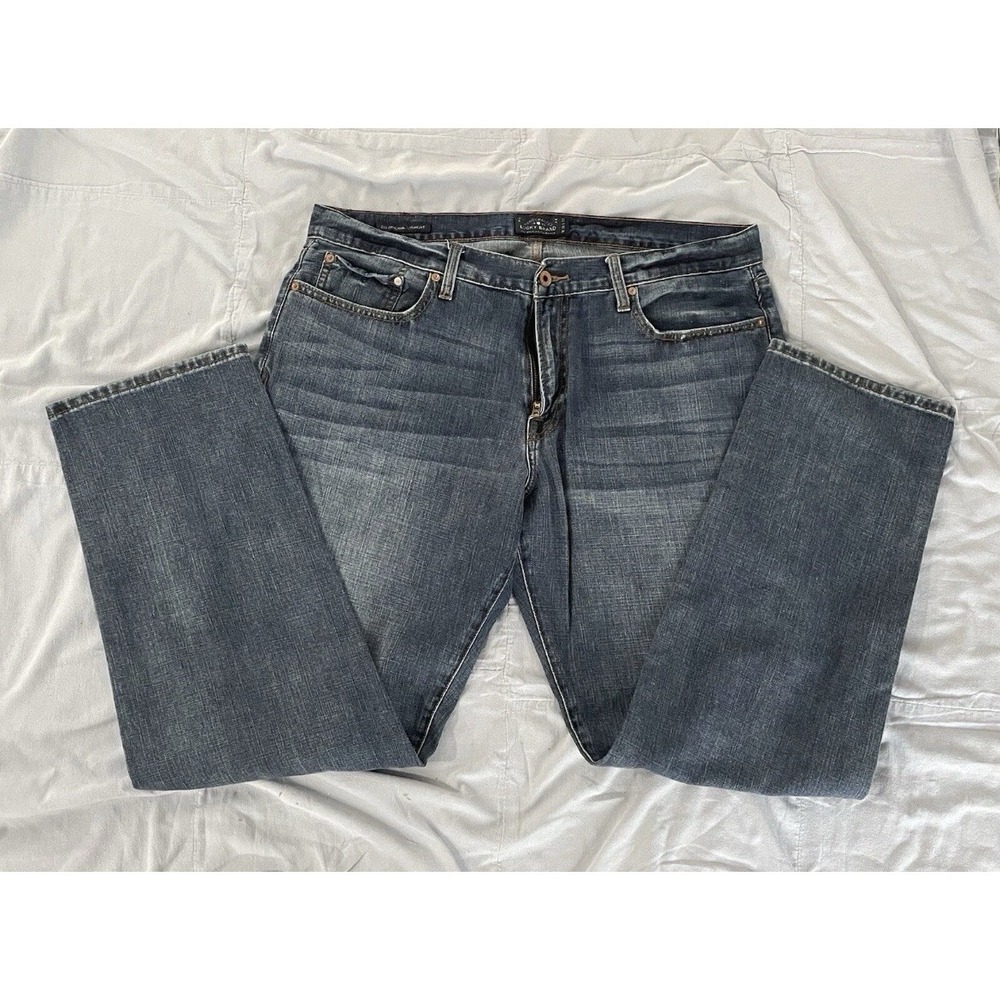 Lucky Brand‎ Men's 221 Straight Denim 38 x 32 Medium Wash Blue Jeans